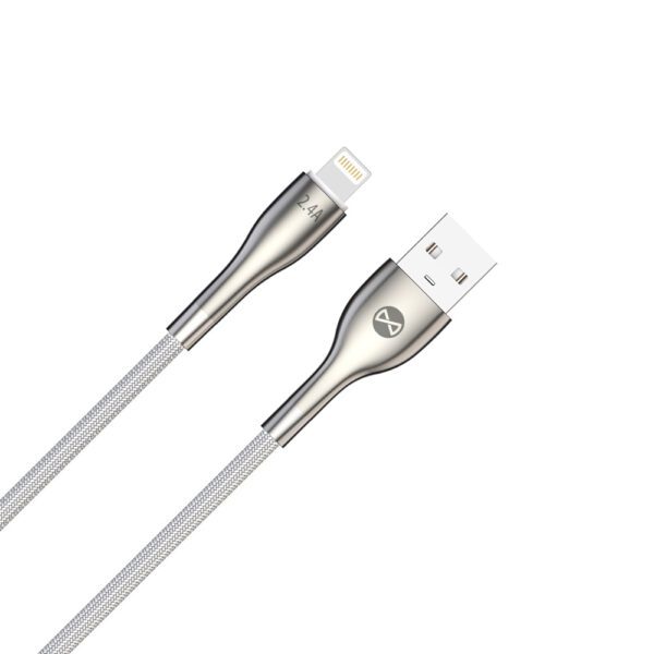 Forever Sleek cable USB - Lightning 1,0 m 2.4A white