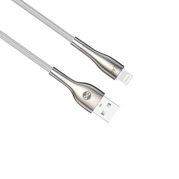 Forever Sleek cable USB - Lightning 1,0 m 2.4A white