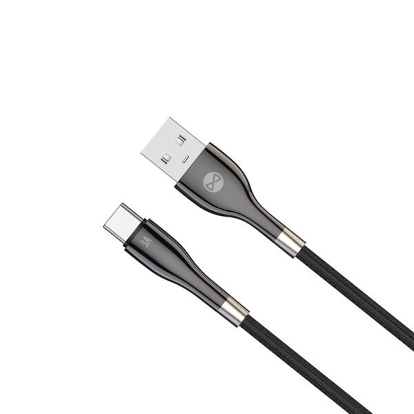 Forever Sleek cable USB - USB-C 1,0 m 3A black