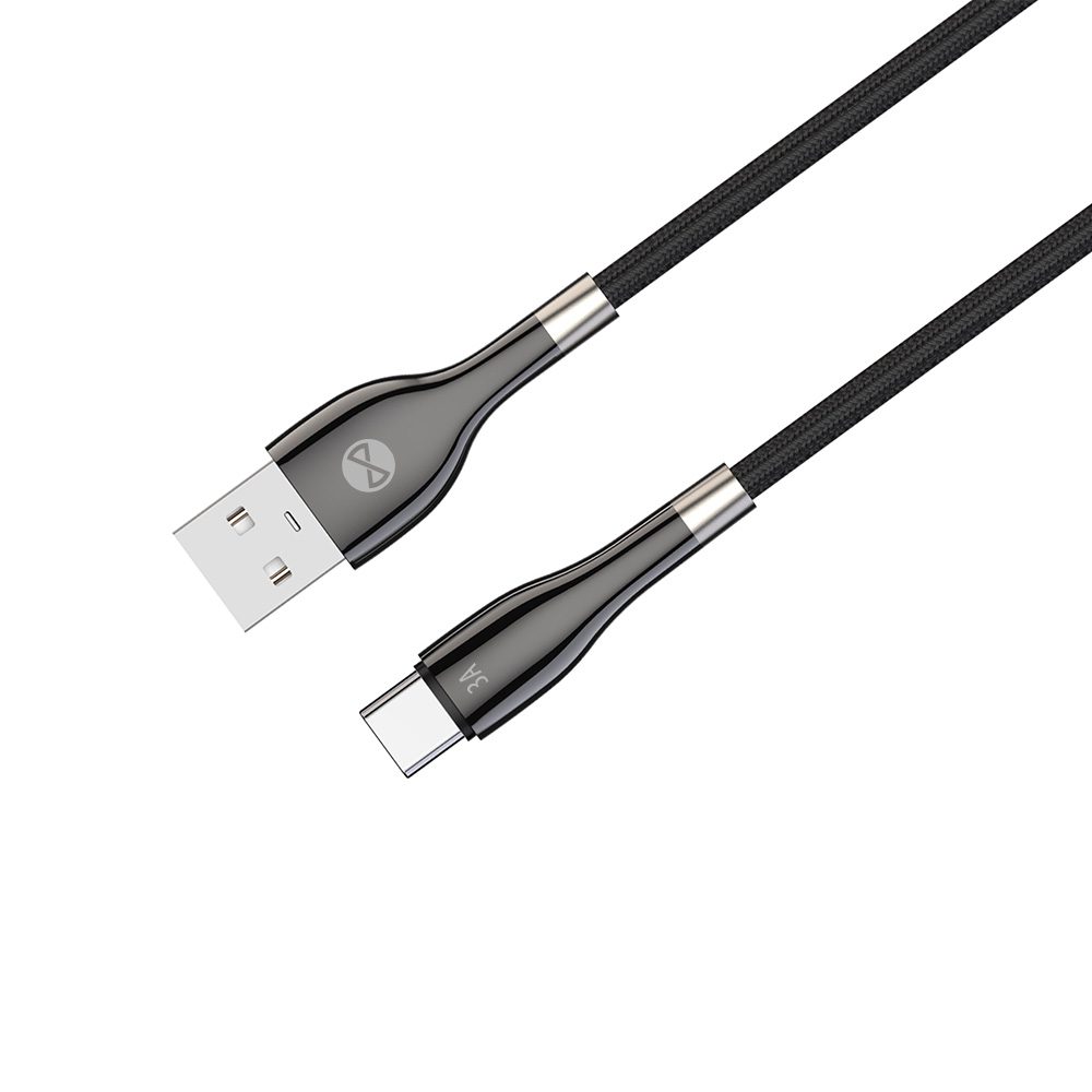 Forever Sleek cable USB - USB-C 1,0 m 3A black