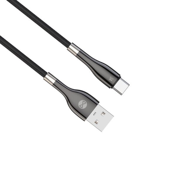 Forever Sleek cable USB - USB-C 1,0 m 3A black