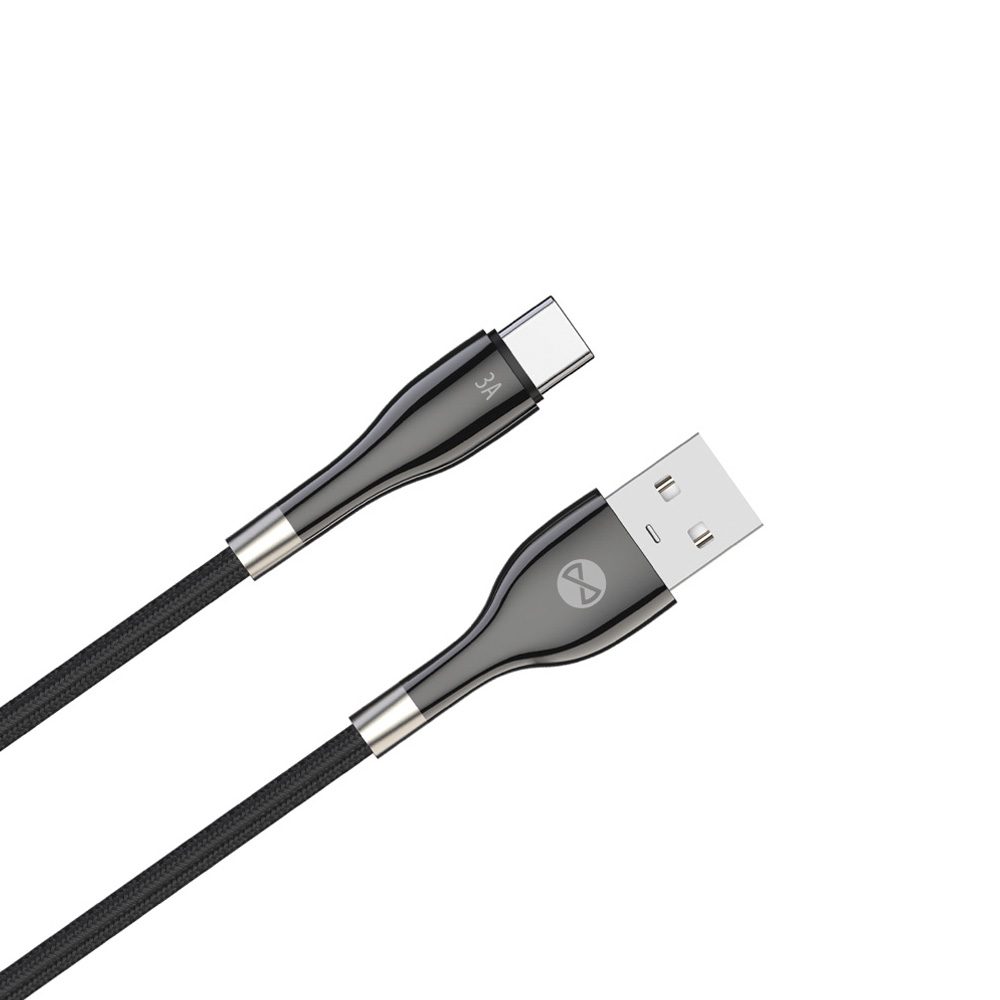 Forever Sleek cable USB - USB-C 1,0 m 3A black