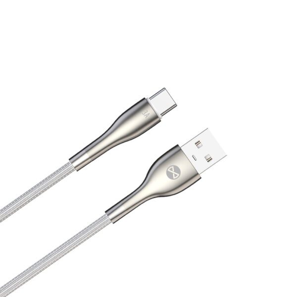 Forever Sleek cable USB - USB-C 1,0 m 3A white
