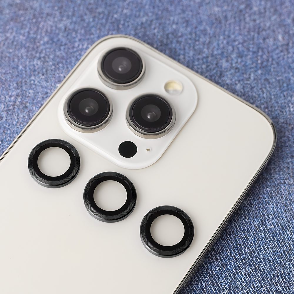 360180_oryg Set of lens glasses for iPhone 13 Mini / iPhone 13 black frame (2 pcs)