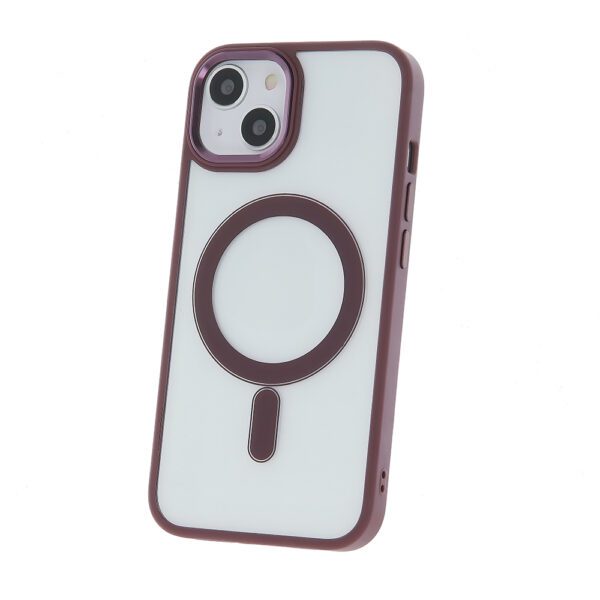Satin Clear Mag case for iPhone 14 6,1" purple