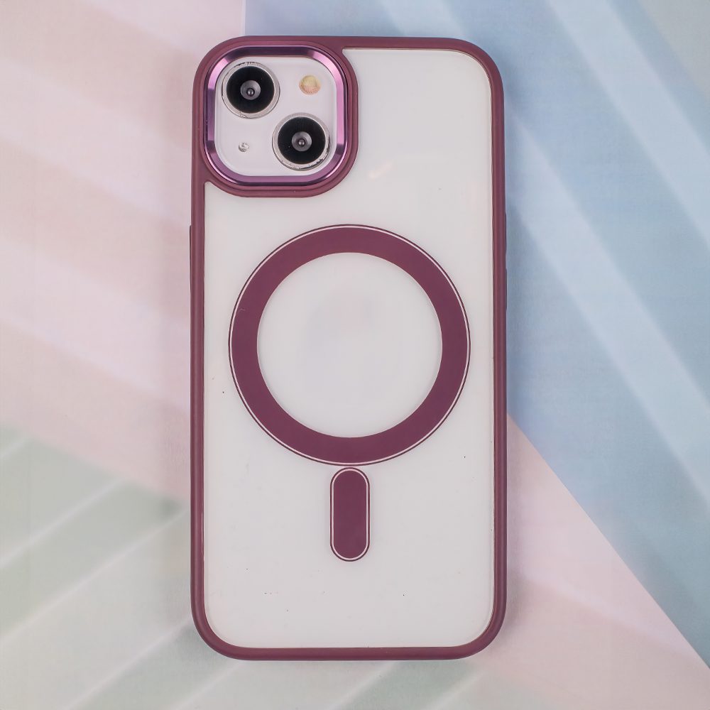 360463_oryg Satin Clear Mag case for iPhone 14 6,1" purple