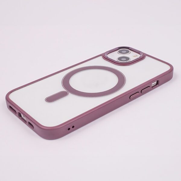 Satin Clear Mag case for iPhone 14 6,1" purple