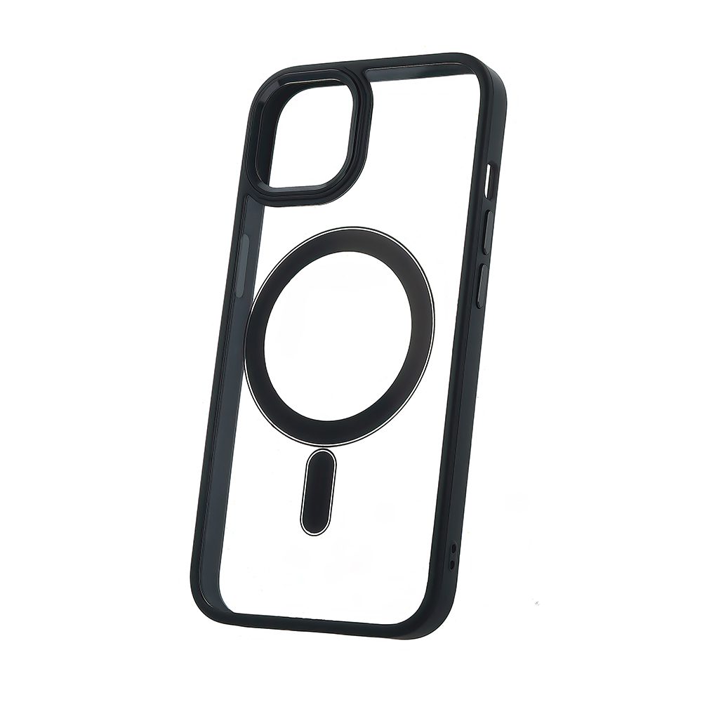 360465_oryg Satin Clear Mag case for iPhone 15 Pro Max 6,7" black