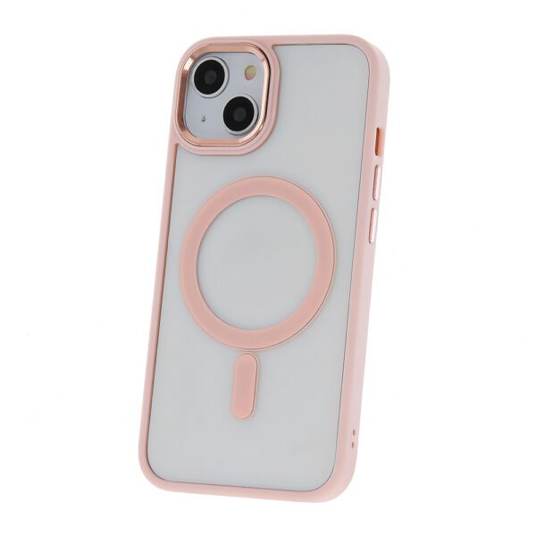 360472_oryg Satin Clear Mag case for iPhone 15 Pro Max 6,7" pink