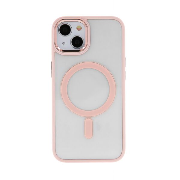 360473_oryg Satin Clear Mag case for iPhone 15 Pro Max 6,7" pink
