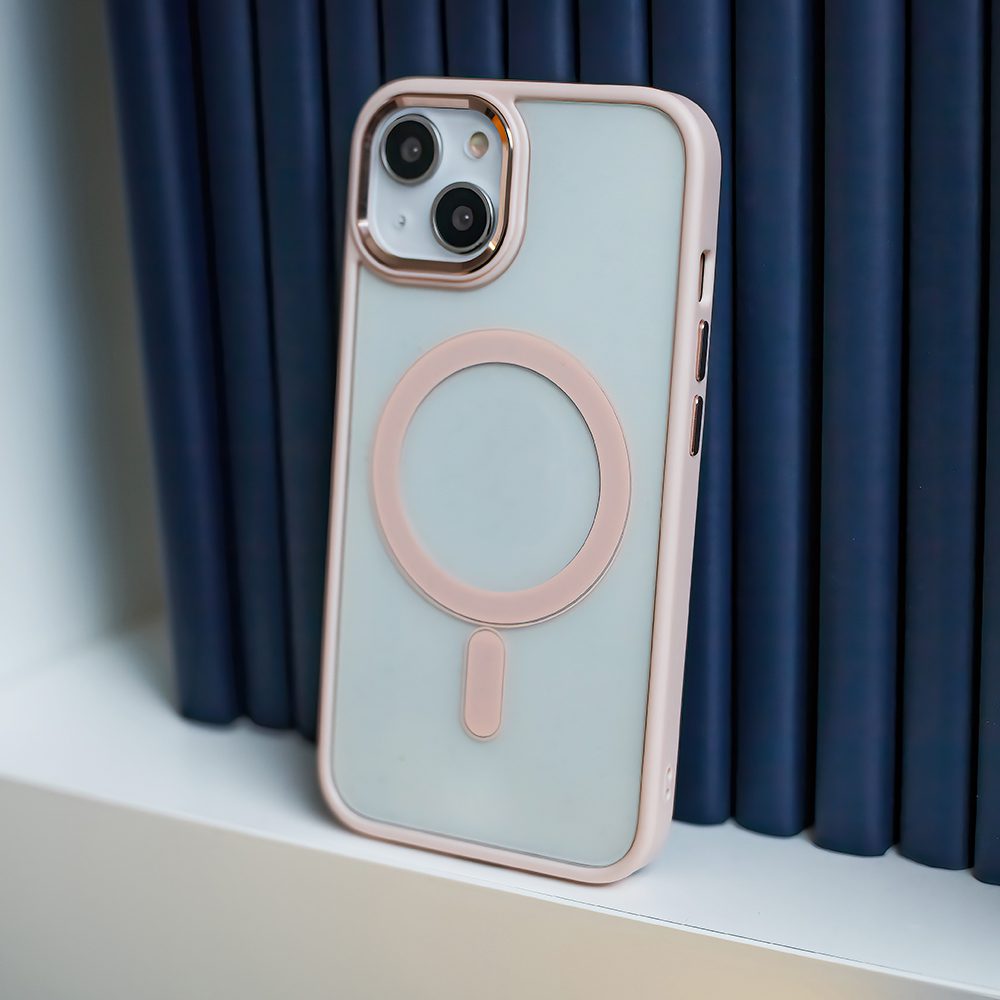 360474_oryg Satin Clear Mag case for iPhone 14 Pro 6,1" pink