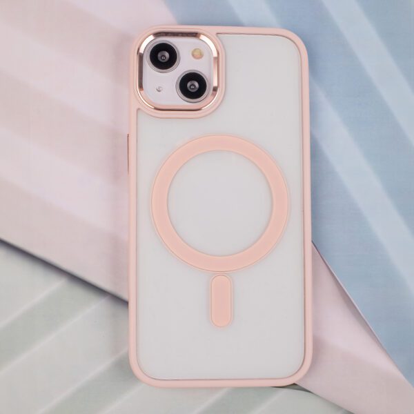 360475_oryg Satin Clear Mag case for iPhone 15 Pro Max 6,7" pink