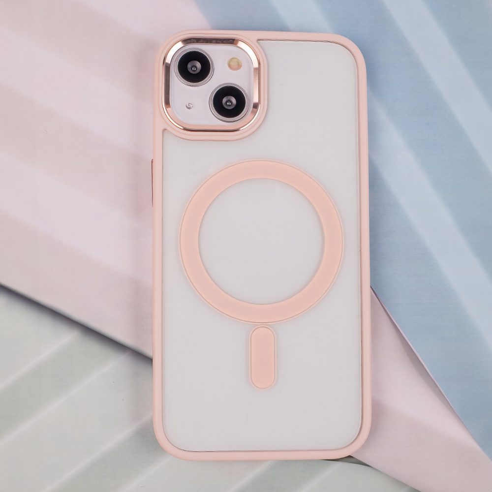 360475_oryg Satin Clear Mag case for iPhone 14 Pro 6,1" pink