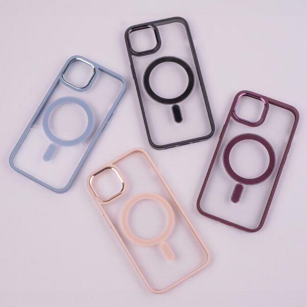 360477_oryg Satin Clear Mag case for iPhone 15 Pro Max 6,7" pink