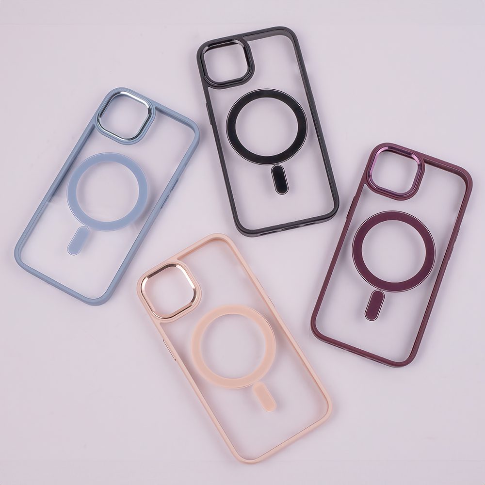 360477_oryg Satin Clear Mag case for iPhone 15 Pro Max 6,7" black