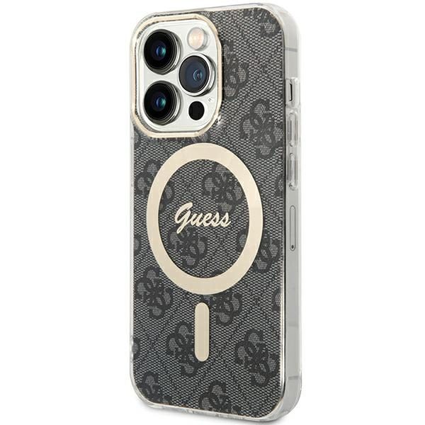 Guess case for iPhone 15 Pro 6,1" GUHMP15LH4STK black HC MAGSAFE IML 4G B