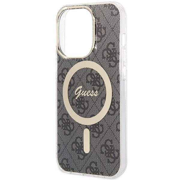 Guess case for iPhone 15 Pro 6,1" GUHMP15LH4STK black HC MAGSAFE IML 4G B