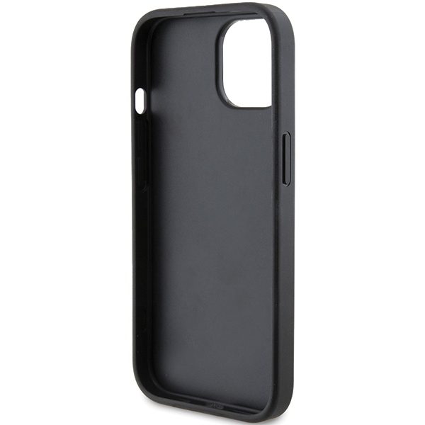 361151_oryg Karl Lagerfeld case for iPhone 15 6,1" KLHCP15SPQKPMK black HC QUILTED K PATTERN