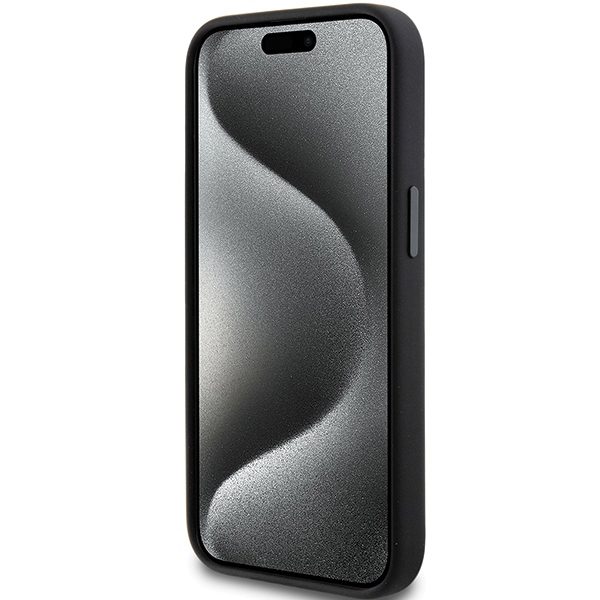 Karl Lagerfeld case for iPhone 15 Plus 6,7" KLHCP15MSMHCNPK black HC SILICONE C METAL PIN