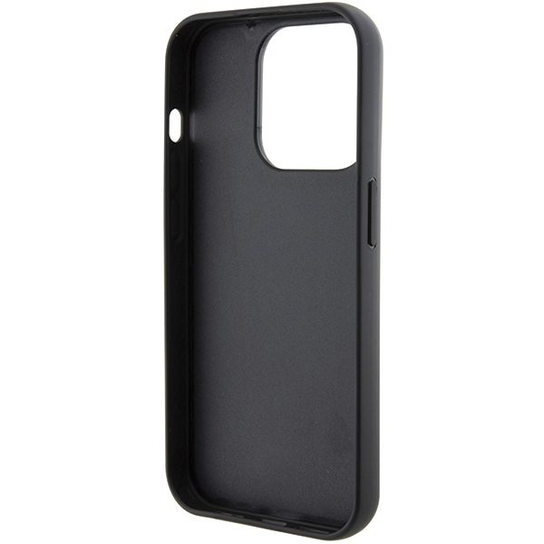 361371_oryg Karl Lagerfeld case for iPhone 15 Pro Max 6,7" KLHCP15XGSACHPK black GRIPSTAND SAFFIANO CHOUPETTE PINS
