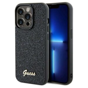 362587_oryg Guess case for iPhone 14 Pro 6,1" GUHCP14LPMSDGSK HC PU DISCO SCRIPT METAL BLACK