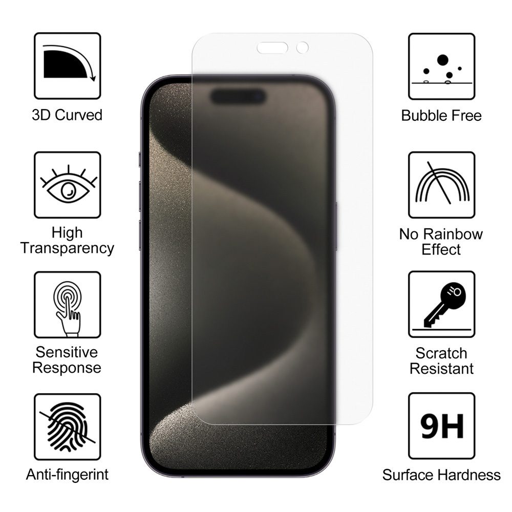 363369_oryg Vmax tempered glass 0.33mm clear glass for iPhone 14 Pro 6,1" matte