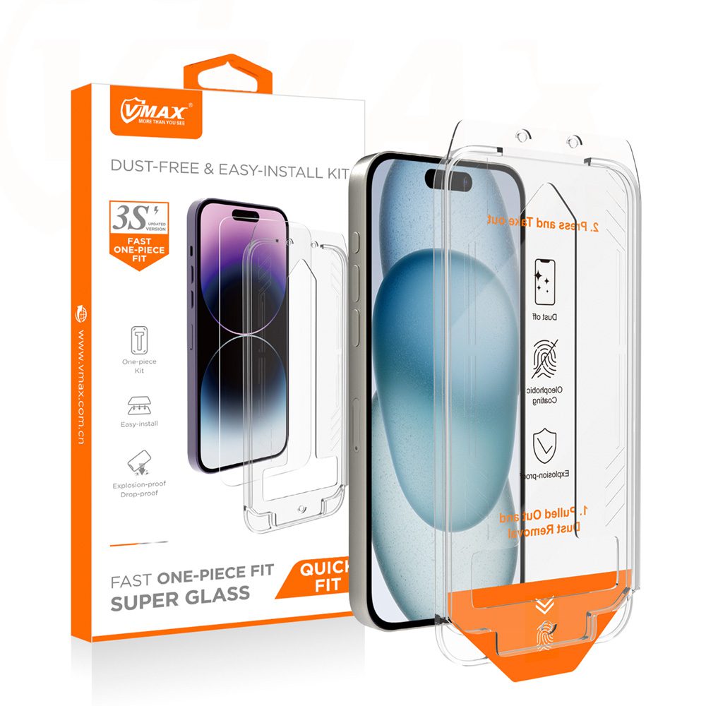 363405_oryg Vmax tempered glass easy install 2,5D Normal Glass for iPhone 15 Pro Max 6,7"