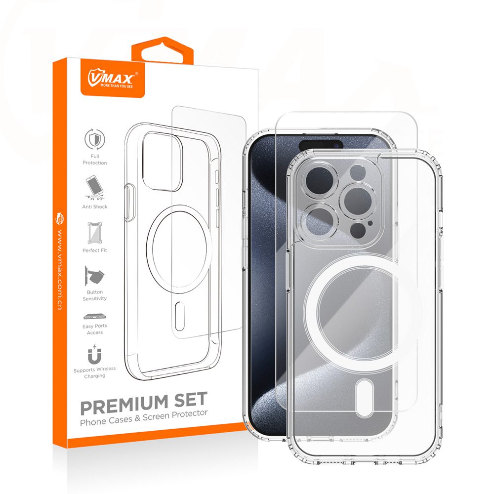 363454_oryg Vmax set Mag case + glass 2,5D premium for iPhone 14 Pro 6,1"