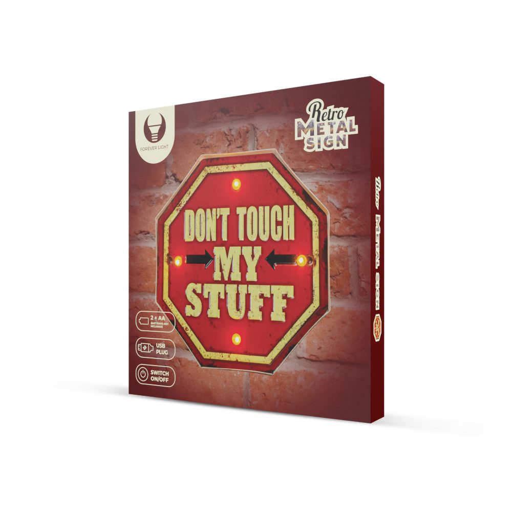 RETRO Metal Sign LED Don't Touch Forever Light