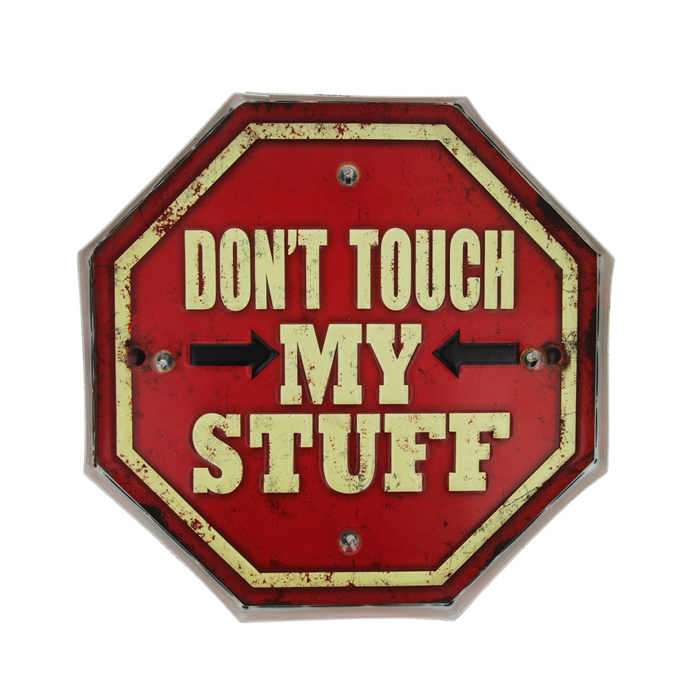 RETRO Metal Sign LED Don't Touch Forever Light