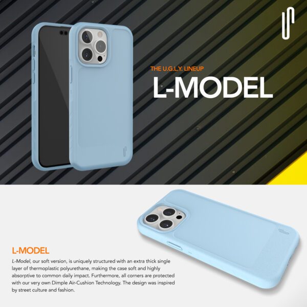 Ugly Rubber L case for iPhone 15 Plus 6,7" black