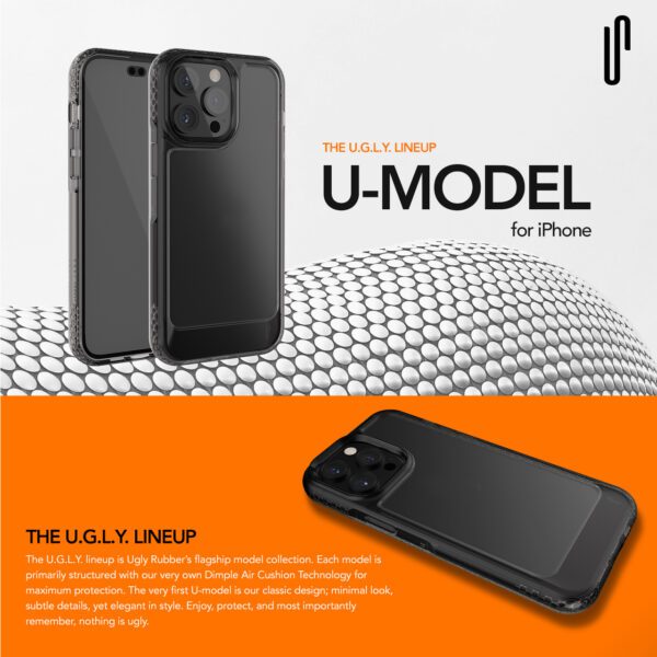 Ugly Rubber UMODEL case for iPhone 15 Plus 6,7" clear