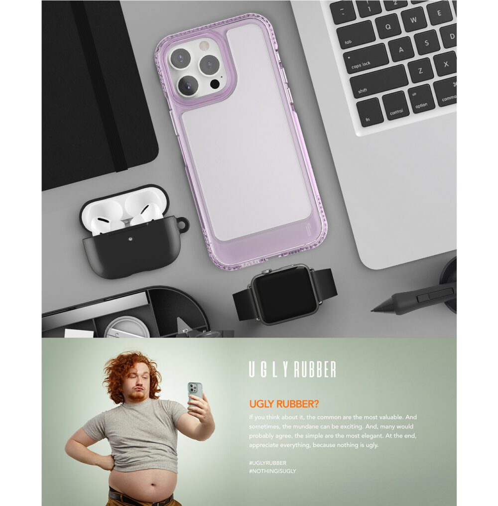 364067_oryg Ugly Rubber UMODEL case for iPhone 15 Plus 6,7" clear black