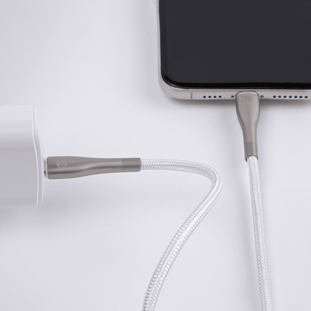 365269_oryg Forever Sleek cable USB-C - Lightning 1,0 m 27W white