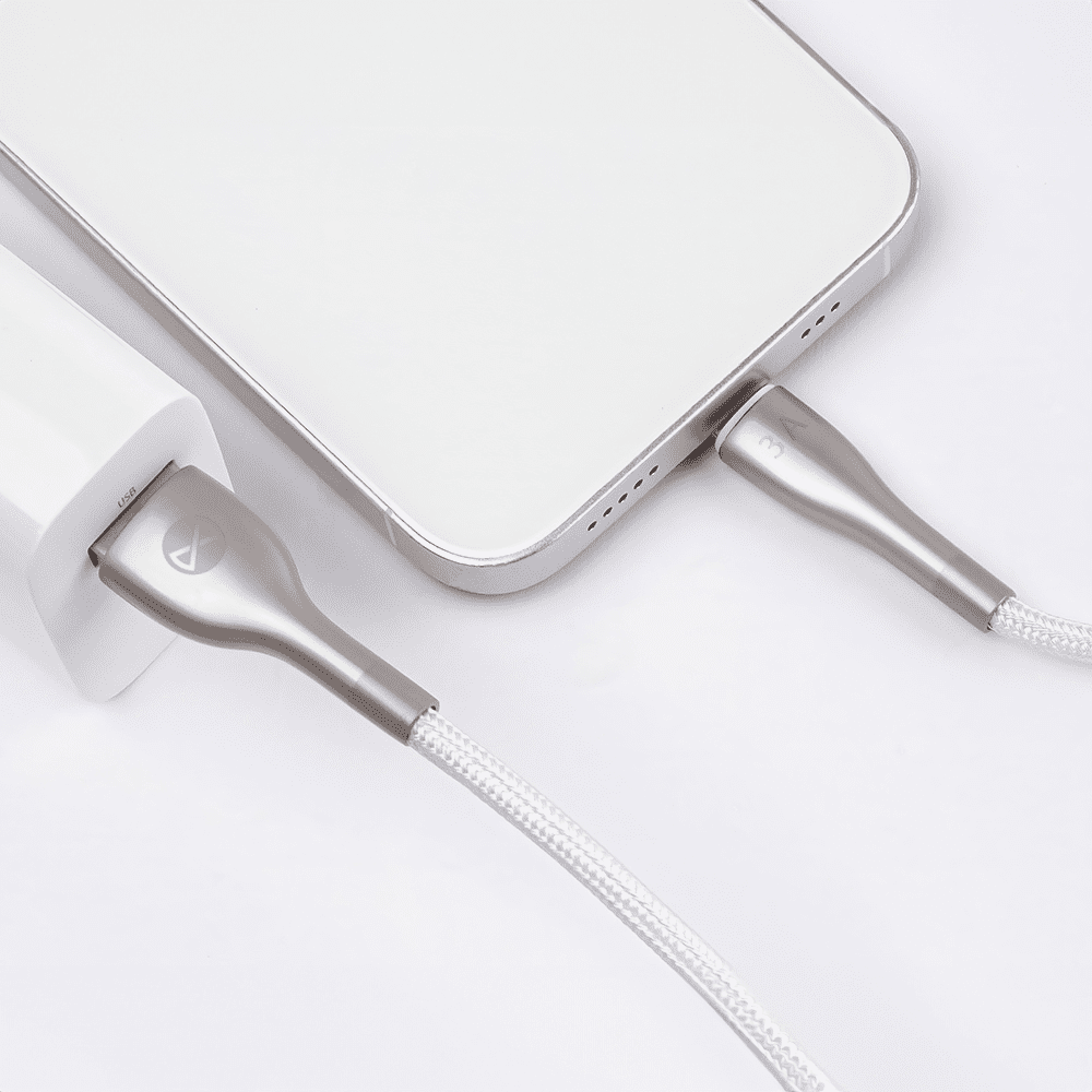 Forever Sleek cable USB - USB-C 1,0 m 3A white