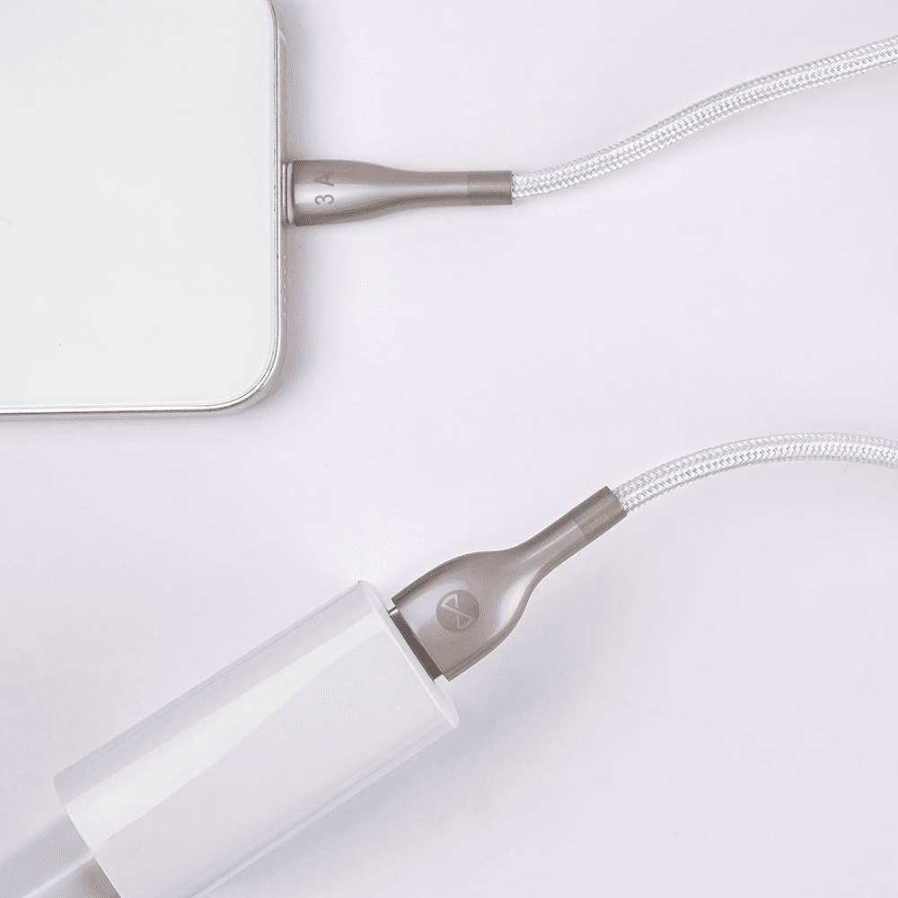 Forever Sleek cable USB - USB-C 1,0 m 3A white