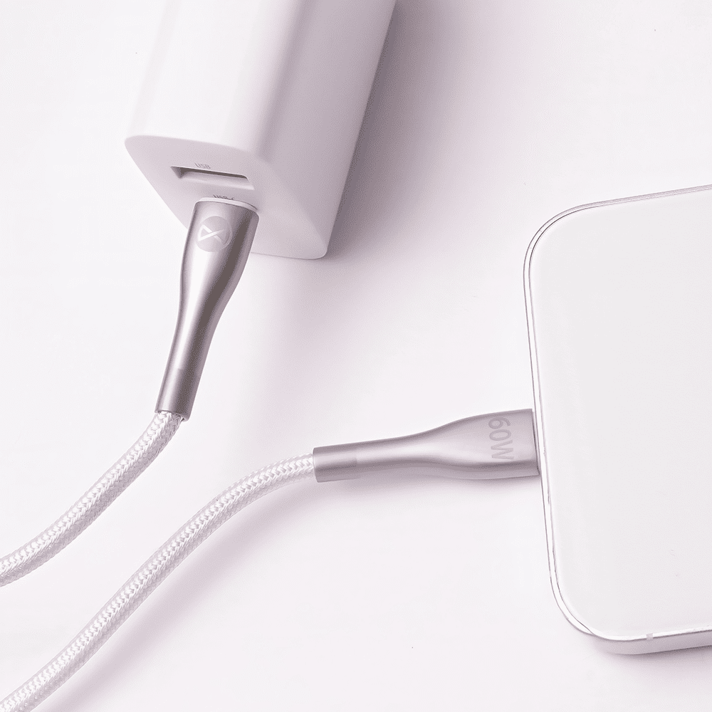 365281_oryg Forever Sleek cable USB-C - USB-C 1,0 m 60W white
