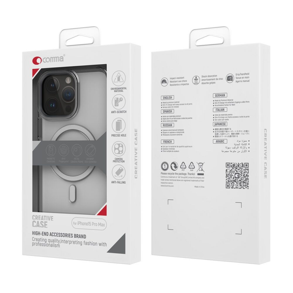 365789_oryg Comma case Crystal Mag for iPhone 15 transparent