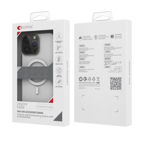 Comma case Elemental Mag for iPhone 15 Pro Max transparent