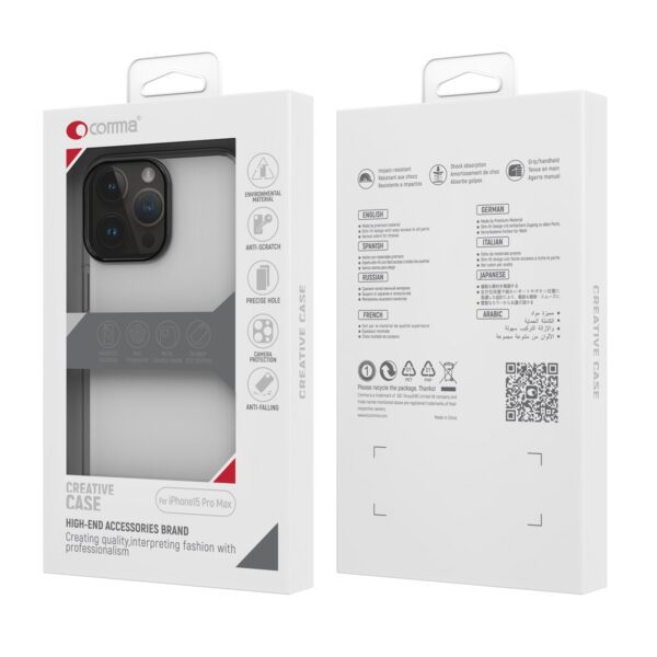 365813_oryg Comma case Hard Jacket for iPhone 15 Pro Max transparent antibacterial