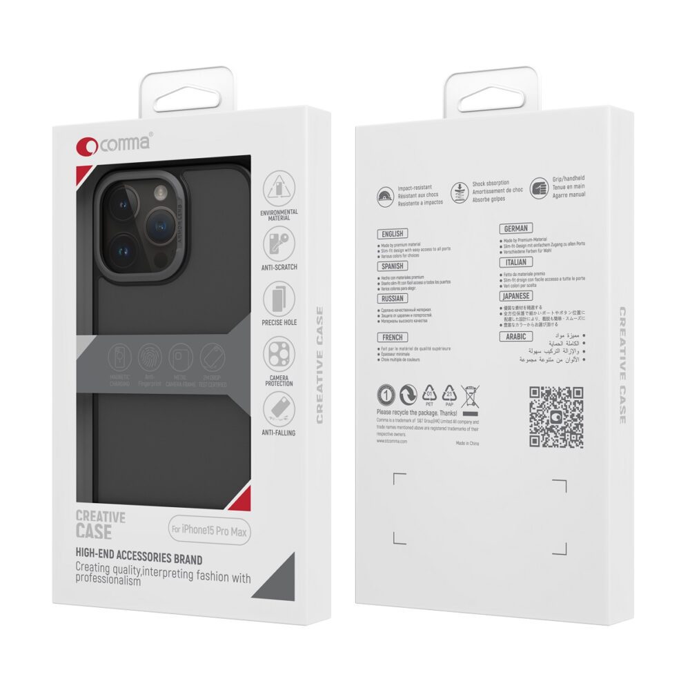 366320_oryg Comma case Joy Elegant for iPhone 15 gray