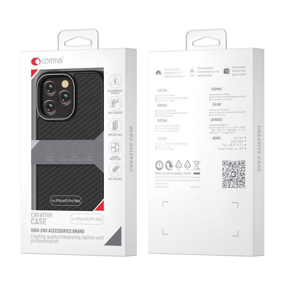 366429_oryg Comma case Kevlar Mag for iPhone 15 black