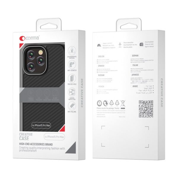 366429_oryg Comma case Kevlar Mag for iPhone 15 black