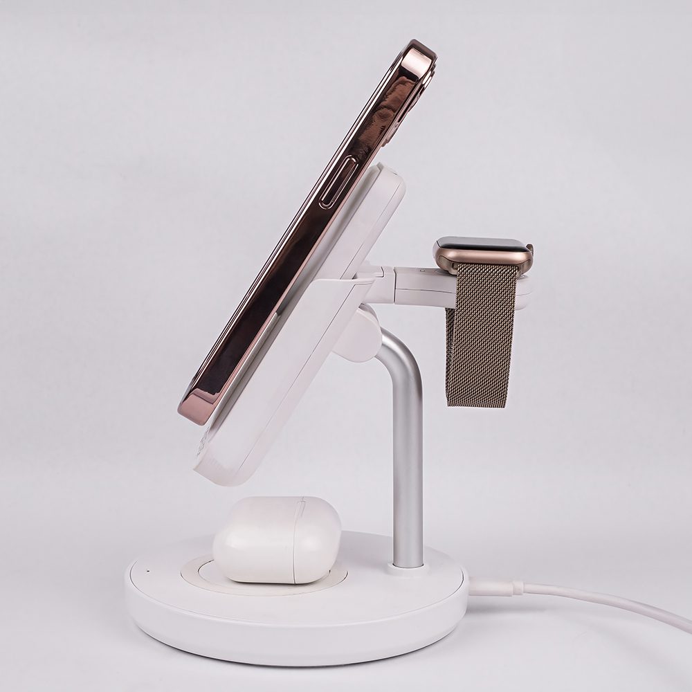 366542_oryg Forever MACS-100 magnetic wireless charging station with power bank white 5in1