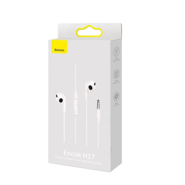 Baseus wired earphones Encok H17white
