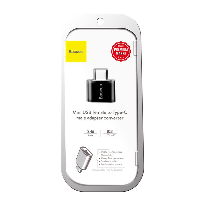 367289_oryg Baseus OTG adapter mini USB - USB-C converter black