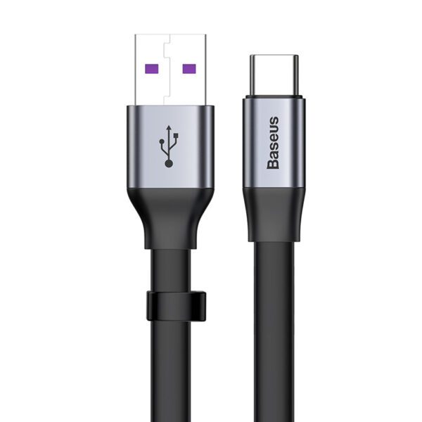 Baseus cable Nimble USB - USB-C 23cm 5A gray-black 40W