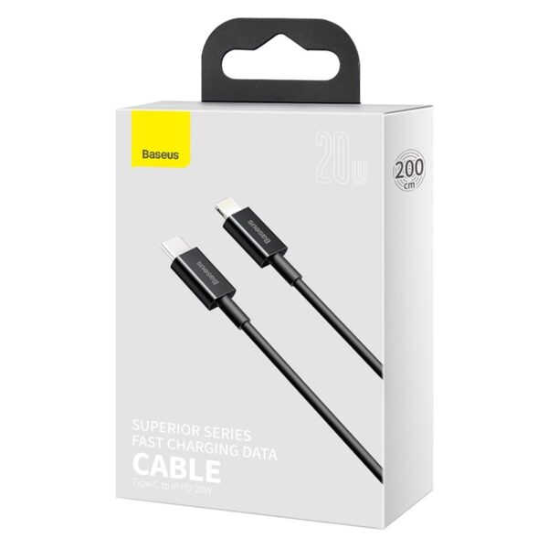 367332_oryg Baseus cabel Superior PD USB-C - Lightning 2,0m black 20W