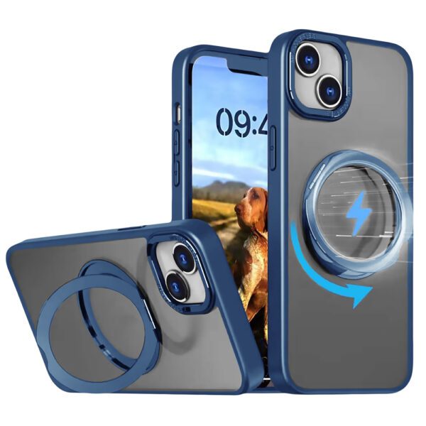 367461_oryg Mag Ring Rotating case for iPhone 15 Pro 6,1" navy blue