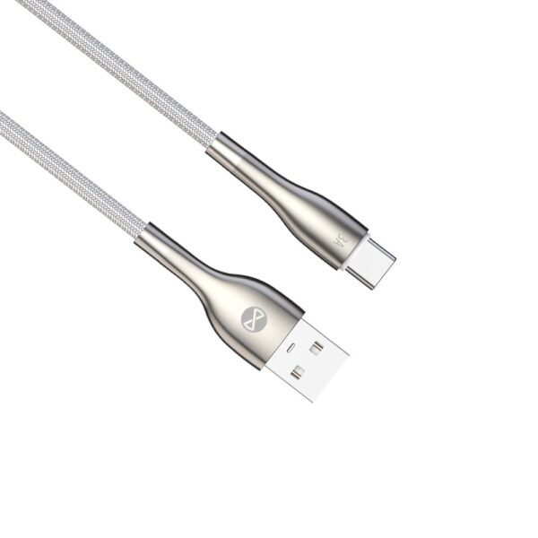 Forever Sleek cable USB - USB-C 1,0 m 3A white